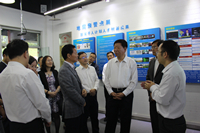 人力资源和社会保障部部长、党组书记、中央组织部副部长尹蔚民和四川省副省长王铭晖到减灾所调研